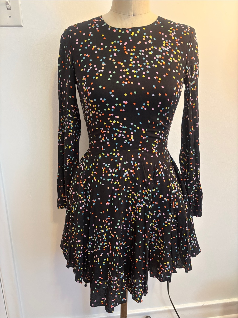 H&M Long Sleeve Floral Skater Dress